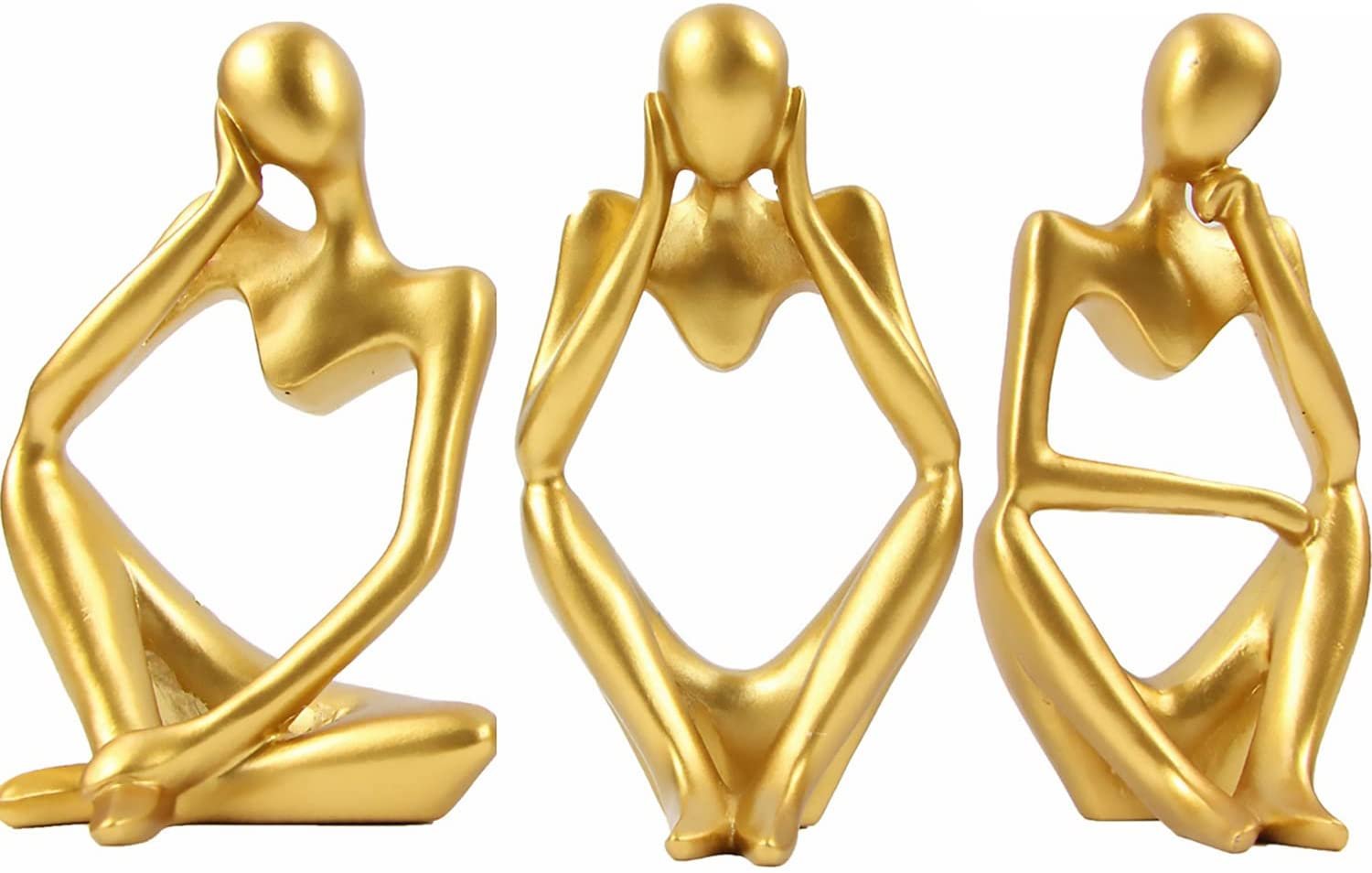 Fumisee 3Pcs Abstract Thinker Statue Set Fumisee 3Pcs Abstract Thinker Statue Set